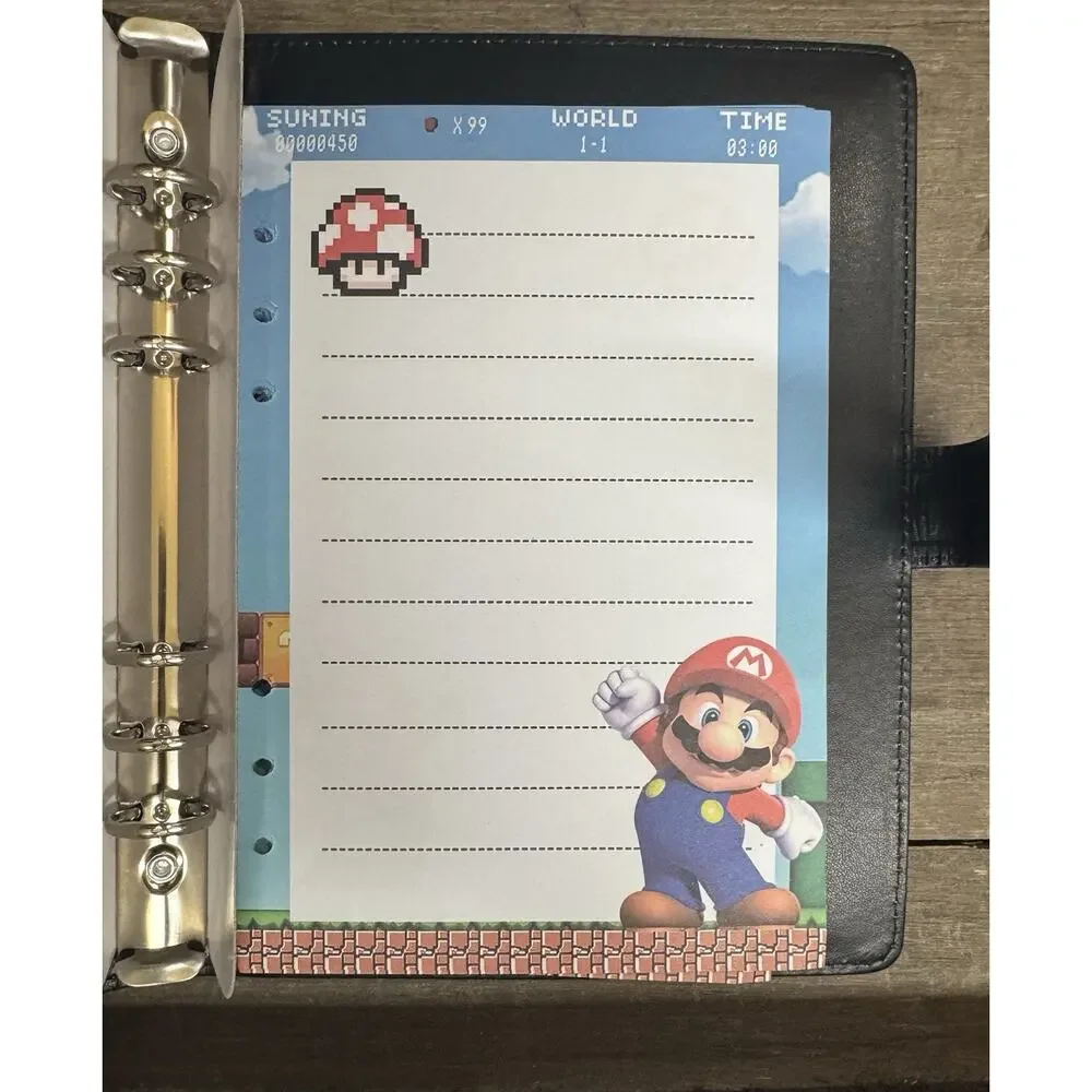 Mario Luigi Size A5 Binder and matching paper